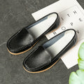 Women Flats Leather Loafers Slip on Breathable Moccasins Summer Women's Boat Shoes Low-cut Ladies Casual Shoes