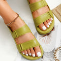 Women Gladiator Sandals Buckle Soft Jelly Shoes