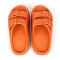 Adjustable Slip on Eva Double Buckle Slides Comfort Footbed Thong Sandals for Womens