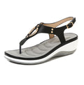 Cilool Beach Solid Color Flip Flops For Women Clip Toe Ladies Shoes
