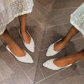 Cilool Pointed Toe Shoes Women's Plus Size  Ballet Flats