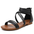 Cilool  Roman Casual Flat Strappy Ankle  Sandals