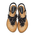 Cilool New Fashion Bead Flower Round Toe Flip-flop Sandals