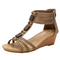Cilool Vintage Style Wedge Sandals For Women