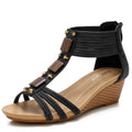 Cilool Vintage Style Wedge Sandals For Women