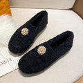 Cilool Furry Flats Loafers Fu63