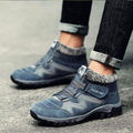 Cilool Snowy Villia Leather Ankle Boots